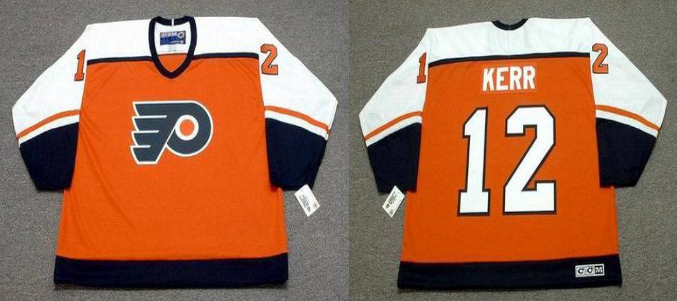 2019 Men Philadelphia Flyers #12 Kerr Orange CCM NHL jerseys